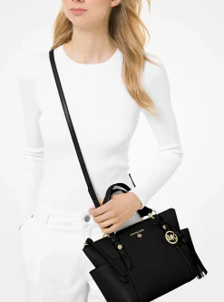 Mala tote com fecho de correr superior em couro saffiano Sullivan pequena | Michael Kors [PT]
