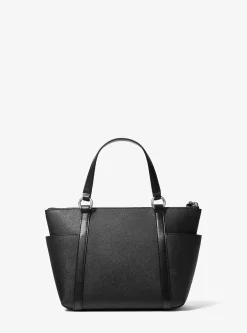 Mala tote com fecho de correr superior em couro saffiano Sullivan pequena | Michael Kors [PT]