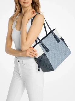 Mala tote com logótipo exclusivo e bloco de cor Voyager grande | Michael Kors [PT]