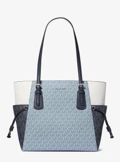 Mala tote com logótipo exclusivo e bloco de cor Voyager grande | Michael Kors [PT]