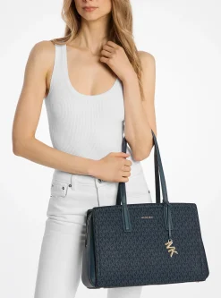 Mala tote com logótipo exclusivo Laila média | Michael Kors [PT]