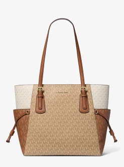 Mala tote com logótipo exclusivo e bloco de cor Voyager grande | Michael Kors [PT]