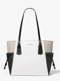 Mala tote com logótipo exclusivo e bloco de cor Voyager grande | Michael Kors [PT]