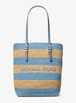 Mala tote em palha tricotada à mão Quinn grande | Michael Kors [PT]