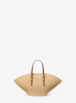 Mala tote em palha tricotada à mão Isa pequena | Michael Kors [PT]