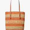Mala tote em palha tricotada à mão Quinn grande | Michael Kors [PT]