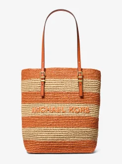 Mala tote em palha tricotada à mão Quinn grande | Michael Kors [PT]