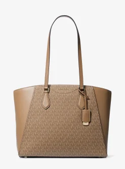 Mala tote em pele com logótipo exclusivo Taryn grande | Michael Kors [PT]