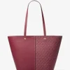 Mala tote em pele com logótipo exclusivo Flora grande | Michael Kors [PT]