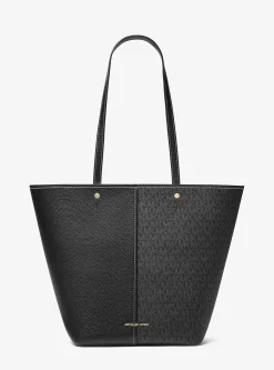 Mala tote em pele com logótipo exclusivo Flora grande | Michael Kors [PT]