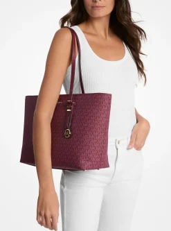 Mala tote em pele com logótipo exclusivo Quinn grande | Michael Kors [PT]