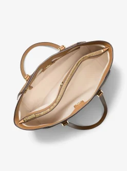 Mala tote em pele com logótipo exclusivo Taryn grande | Michael Kors [PT]
