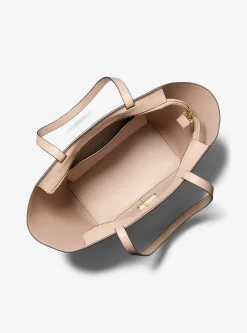 Mala tote em pele com logótipo exclusivo Flora grande | Michael Kors [PT]
