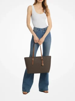 Mala tote em pele com logótipo exclusivo Quinn grande | Michael Kors [PT]
