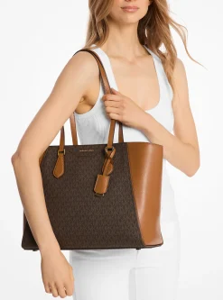Mala tote em pele com logótipo exclusivo Taryn grande | Michael Kors [PT]