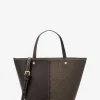 Mala tote em pele granulada e com logótipo exclusivo Flora média | Michael Kors [PT]