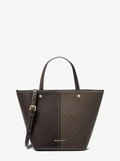 Mala tote em pele granulada e com logótipo exclusivo Flora média | Michael Kors [PT]