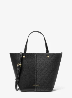 Mala tote em pele granulada e com logótipo exclusivo Flora média | Michael Kors [PT]