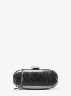 Minaudière em pele com motivo de pitão em relevo Tina pequena | Michael Kors [PT]