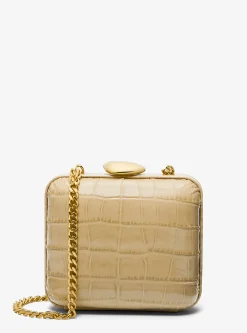 Minaudière em pele com motivo de crocodilo em relevo Tina mini | Michael Kors [PT]