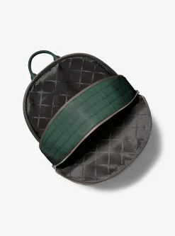 Mochila para deslocações em pele com motivo de crocodilo em relevo Hudson | Michael Kors [PT]