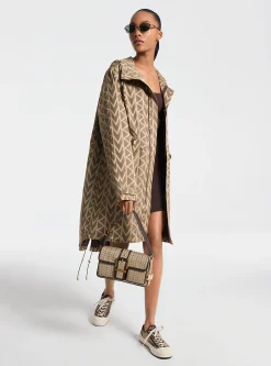 Parka em jacquard com logótipo MK2000 de corte grande | Michael Kors [PT]