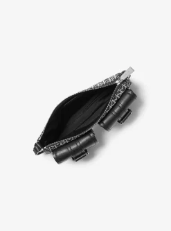 Pochette com logótipo MK2000 em jacquard Zoe pequena | Michael Kors [PT]