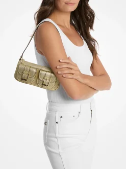 Pochette convertível em pele granulada metalizada Zoe pequena | Michael Kors [PT]