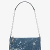 Pochette de corrente de elos em ganga salpicada Empire média | Michael Kors [PT]