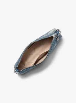 Pochette de corrente de elos em ganga salpicada Empire média | Michael Kors [PT]
