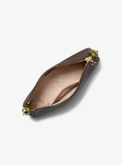 Pochette de corrente de elos com logótipo exclusivo às riscas Empire média | Michael Kors [PT]