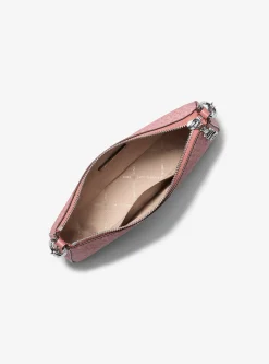 Pochette de corrente de elos com logótipo exclusivo às riscas Empire média | Michael Kors [PT]