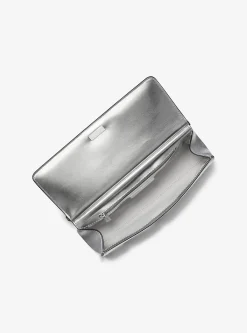 Pochette em pele granulada metalizada Carmine média | Michael Kors [PT]