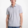 Polo com fecho de correr em piqué em mistura de algodão | Michael Kors [PT]