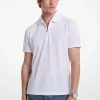 Polo com fecho de correr em piqué em mistura de algodão | Michael Kors [PT]