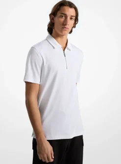 Polo com meio fecho de correr em algodão | Michael Kors [PT]