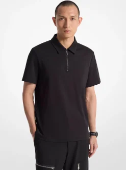 Polo com meio fecho de correr em algodão | Michael Kors [PT]