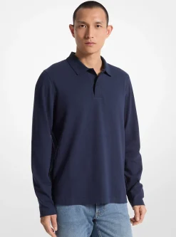 Polo de manga comprida em malha de bolhas | Michael Kors [PT]