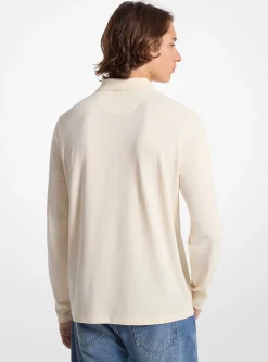 Polo de manga comprida em malha de bolhas | Michael Kors [PT]