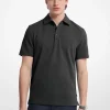 Polo em algodão elástico em malha de bolhas | Michael Kors [PT]