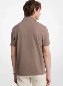 Polo em algodão elástico em malha de bolhas | Michael Kors [PT]