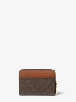Porta-cartões com fecho de correr a toda a volta com logótipo exclusivo Jet Set pequeno | Michael Kors [PT]