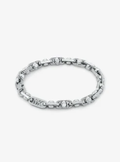 Pulseira Astor de elos em latão banhado a metal precioso com incrustações de tamanho médio | Michael Kors [PT]