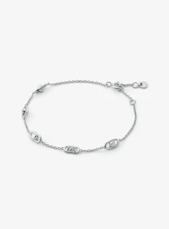 Pulseira de elos com incrustações em prata de lei banhado em metal precioso Astor pequena | Michael Kors [PT]