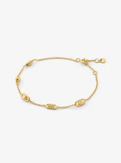 Pulseira de elos com incrustações em prata de lei banhado em metal precioso Astor pequena | Michael Kors [PT]