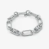 Pulseira de elos em latão com logótipo banhada em metal precioso | Michael Kors [PT]