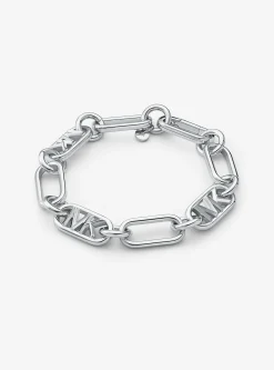 Pulseira de elos em latão com logótipo banhada em metal precioso | Michael Kors [PT]