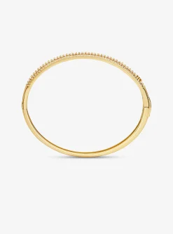 Pulseira rígida com incrustações em prata de lei banhada a metal precioso | Michael Kors [PT]