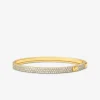 Pulseira rígida com logótipo e incrustações em prata de lei banhada a metal precioso | Michael Kors [PT]