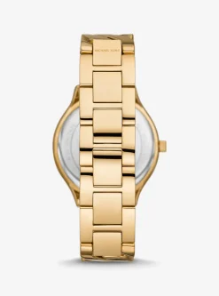 Relógio com elos achatados dourado Runway justo | Michael Kors [PT]